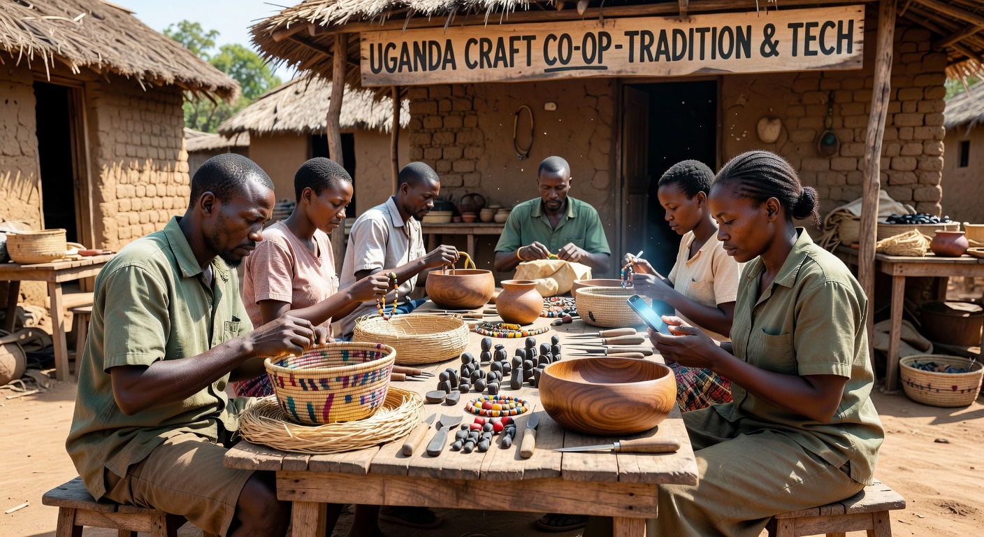 Ugandan artisans using phones
